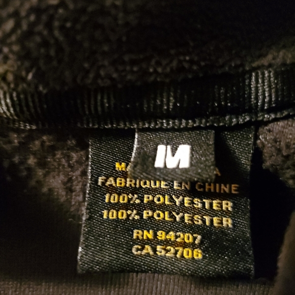 Workwear Redefined CAT CATERPILLAR Fleece Zip Up Men's Medium Jacket - Picture 3 of 6